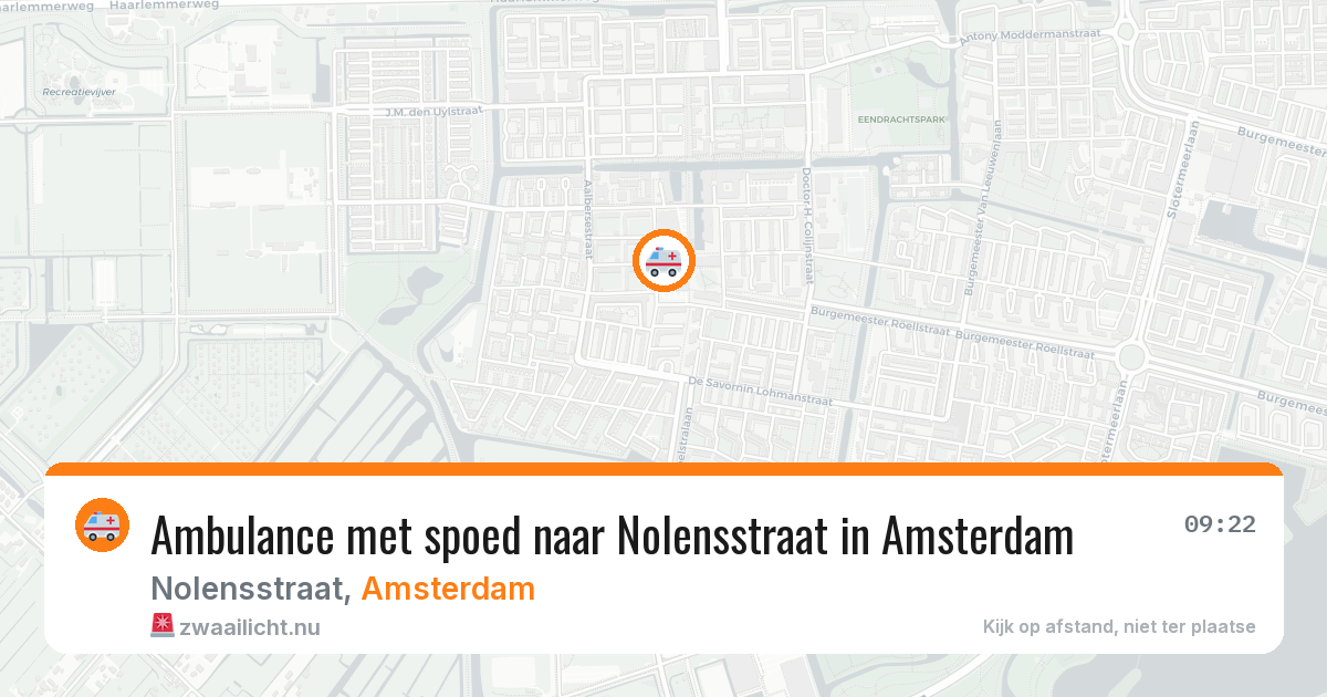Ambulance met spoed naar Nolensstraat in Amsterdam — 31 mrt 2026