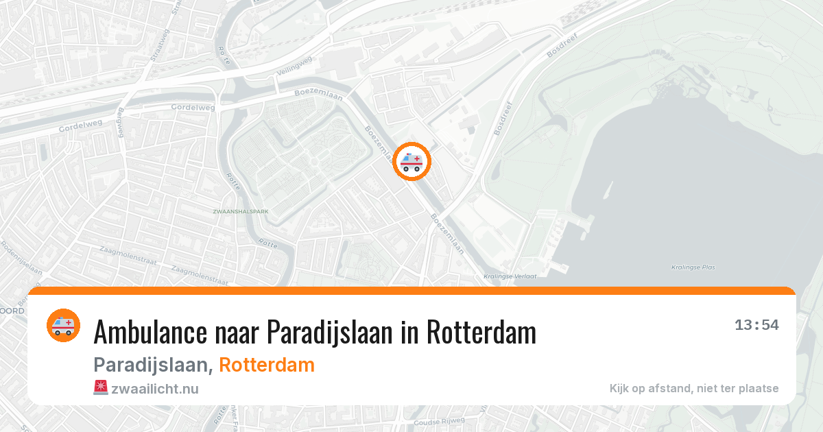 Ambulance naar Paradijslaan in Rotterdam — 20 jul 2026