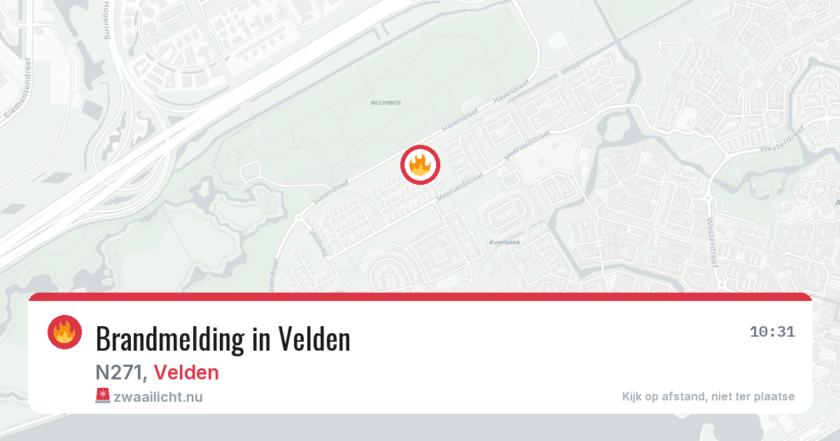 Brandmelding in Velden — 23 jul 2026
