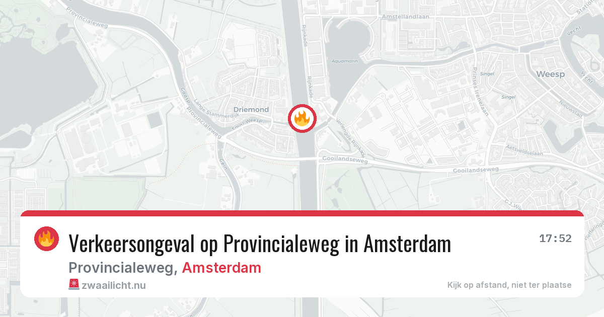 Verkeersongeval op Provincialeweg in Amsterdam — 20 jul 2026