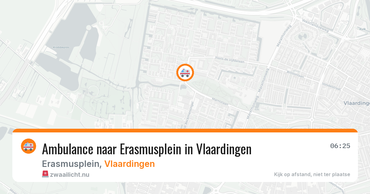 Ambulance naar Erasmusplein in Vlaardingen — 26 jul 2026