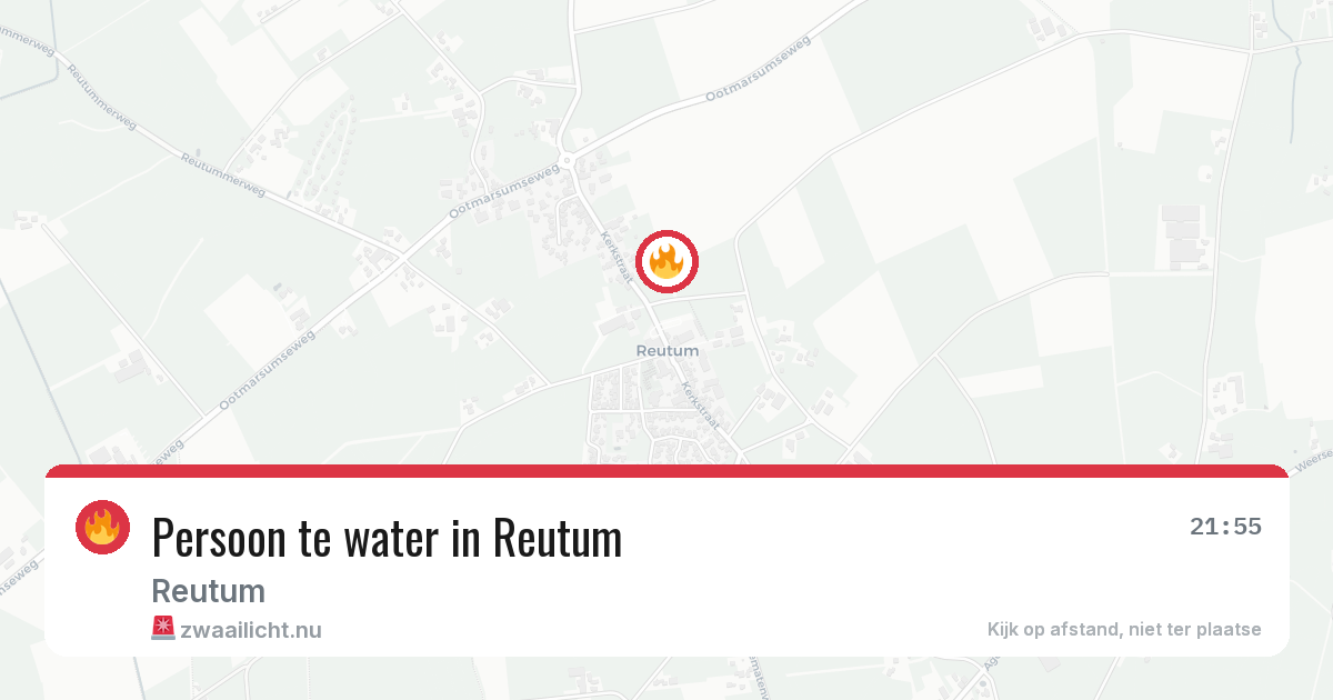 Persoon te water in Reutum — 13 jul 2026