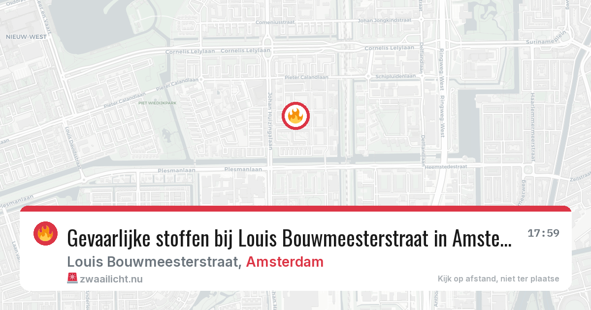 Gevaarlijke stoffen bij Louis Bouwmeesterstraat in Amsterdam — 25 mrt 2026