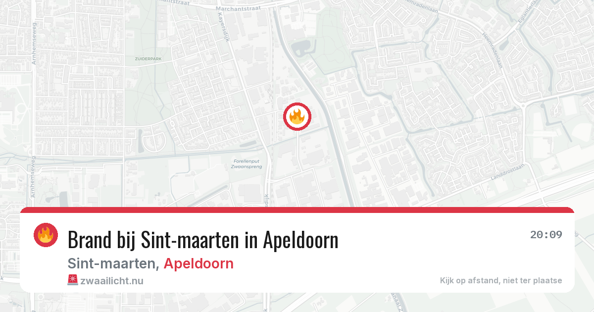 Brand bij Sint-maarten in Apeldoorn — 12 jul 2026