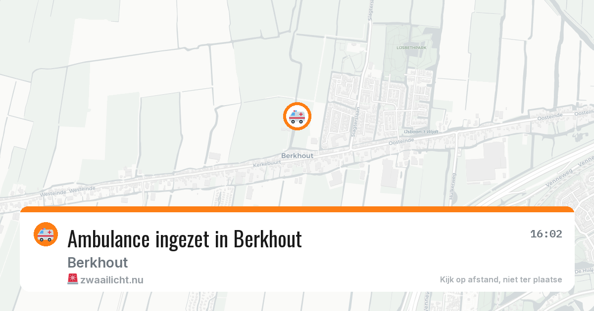 Ambulance ingezet in Berkhout — 14 mei 2026
