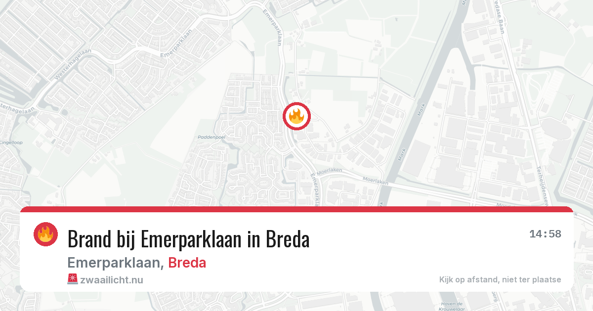 Brand bij Emerparklaan in Breda — 2 mrt 2026