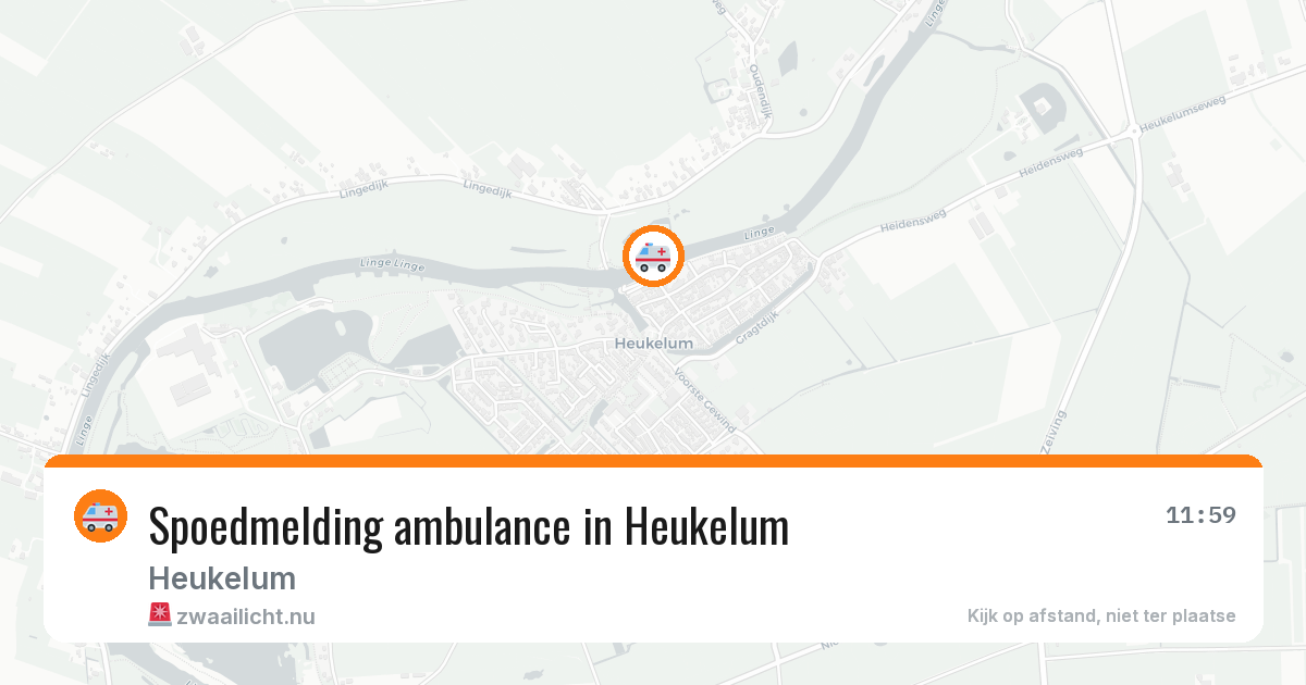 Spoedmelding ambulance in Heukelum — 7 jul 2026