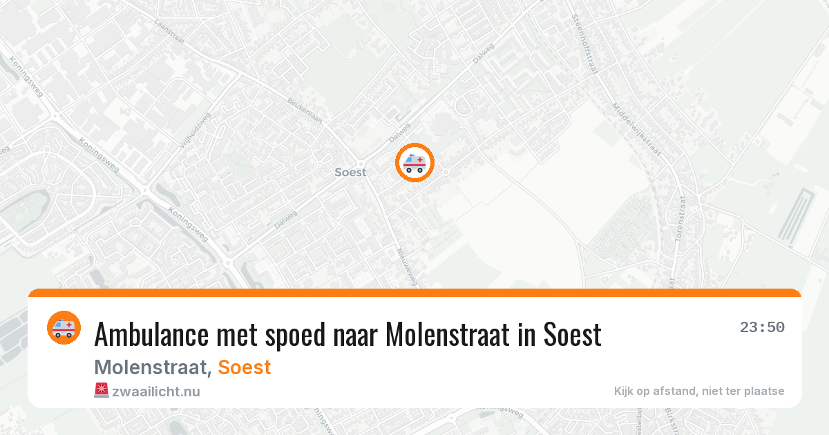 Ambulance met spoed naar Molenstraat in Soest — 6 jun 2026