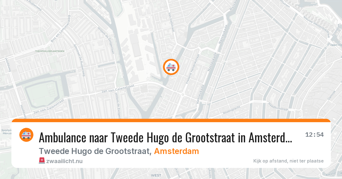 Ambulance naar Tweede Hugo de Grootstraat in Amsterdam — 23 apr 2026
