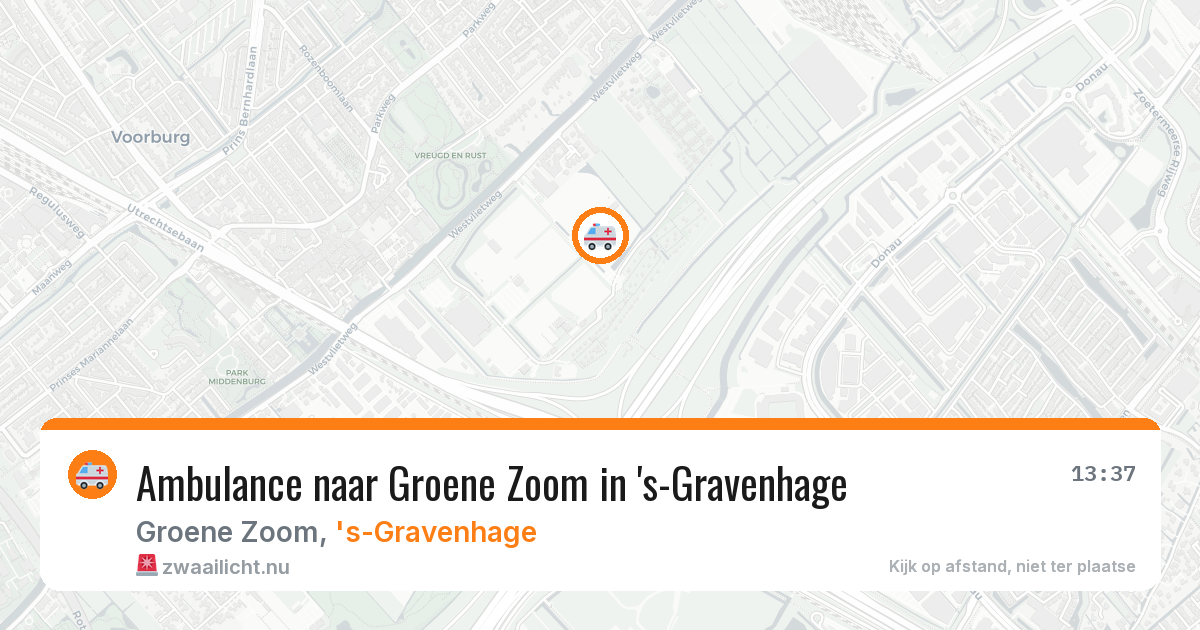 Ambulance naar Groene Zoom in 's-Gravenhage — 14 mei 2026