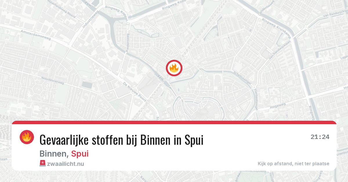 Gevaarlijke stoffen bij Binnen in Spui — 10 mrt 2026