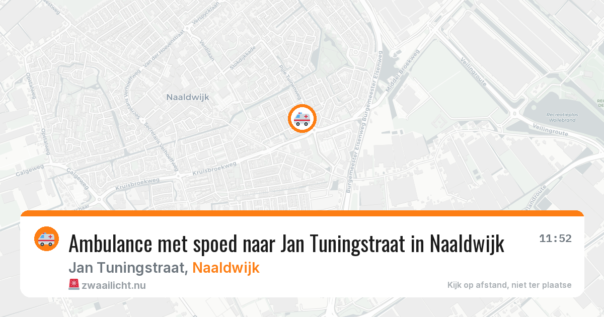 Ambulance met spoed naar Jan Tuningstraat in Naaldwijk — 8 apr 2026