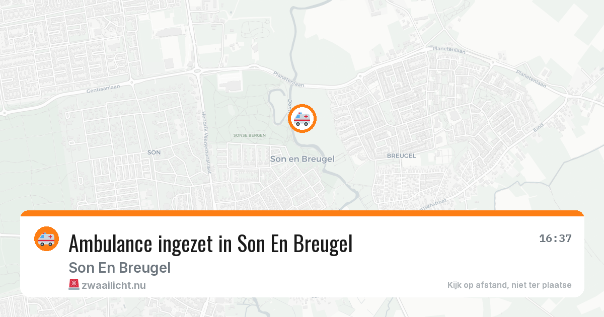 Ambulance ingezet in Son En Breugel — 19 jul 2026