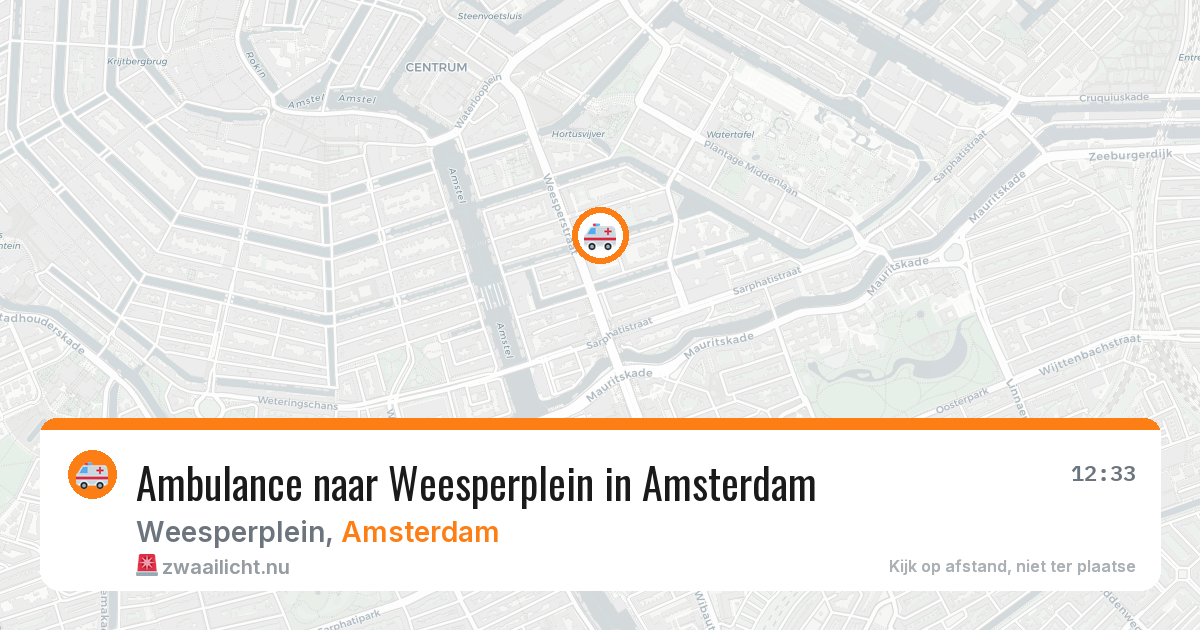 Ambulance naar Weesperplein in Amsterdam — 26 mei 2026