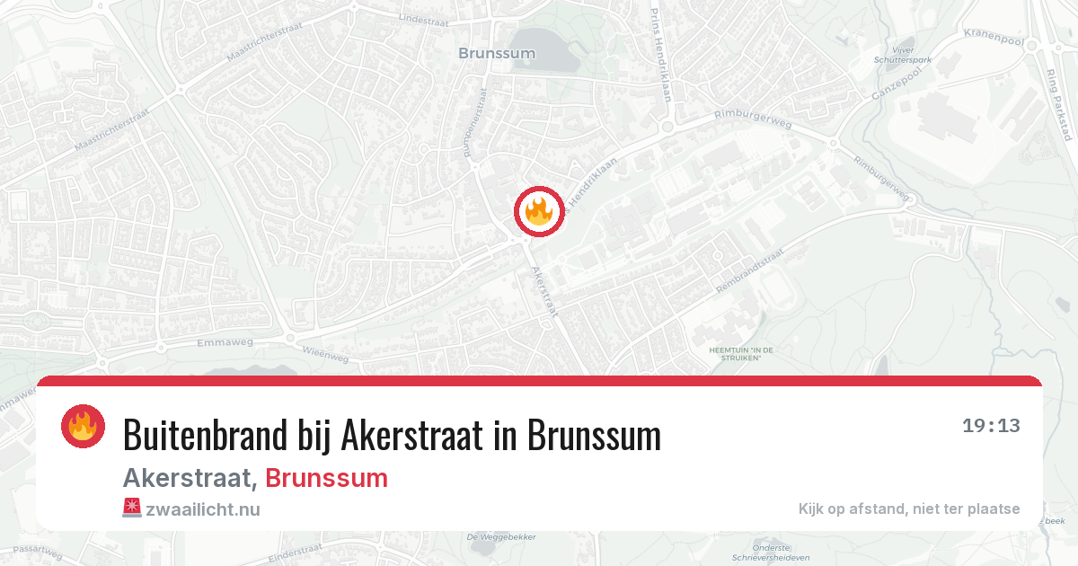 Buitenbrand bij Akerstraat in Brunssum — 4 apr 2026