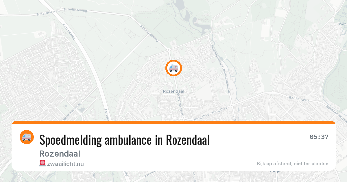 Spoedmelding ambulance in Rozendaal — 18 jul 2026