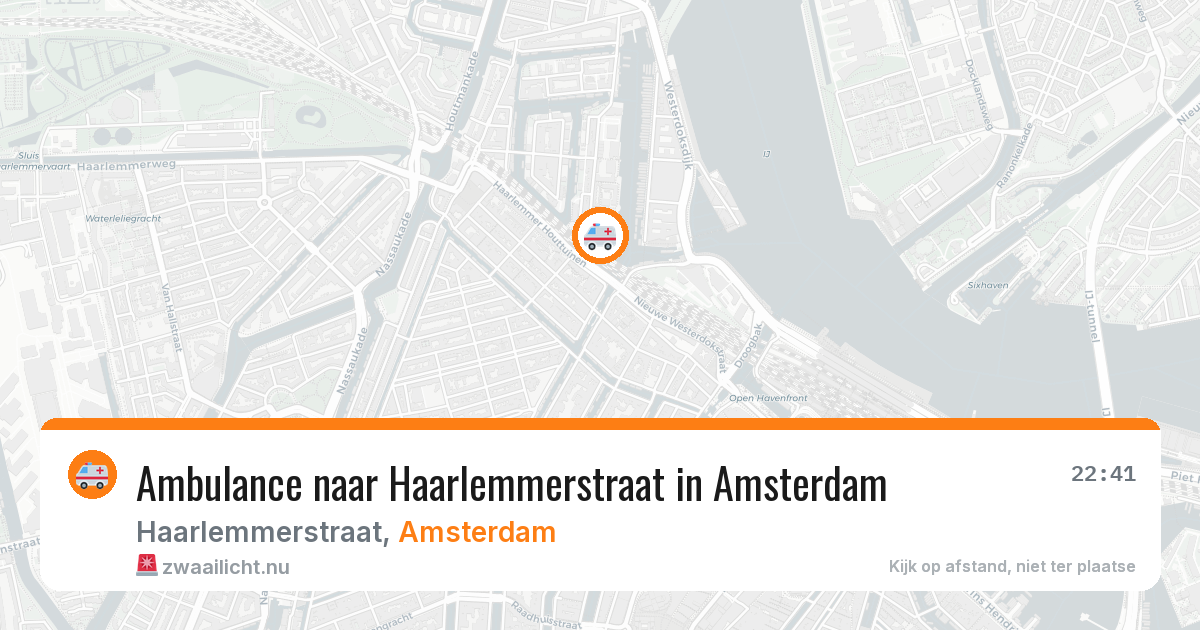 Ambulance naar Haarlemmerstraat in Amsterdam — 29 mrt 2026