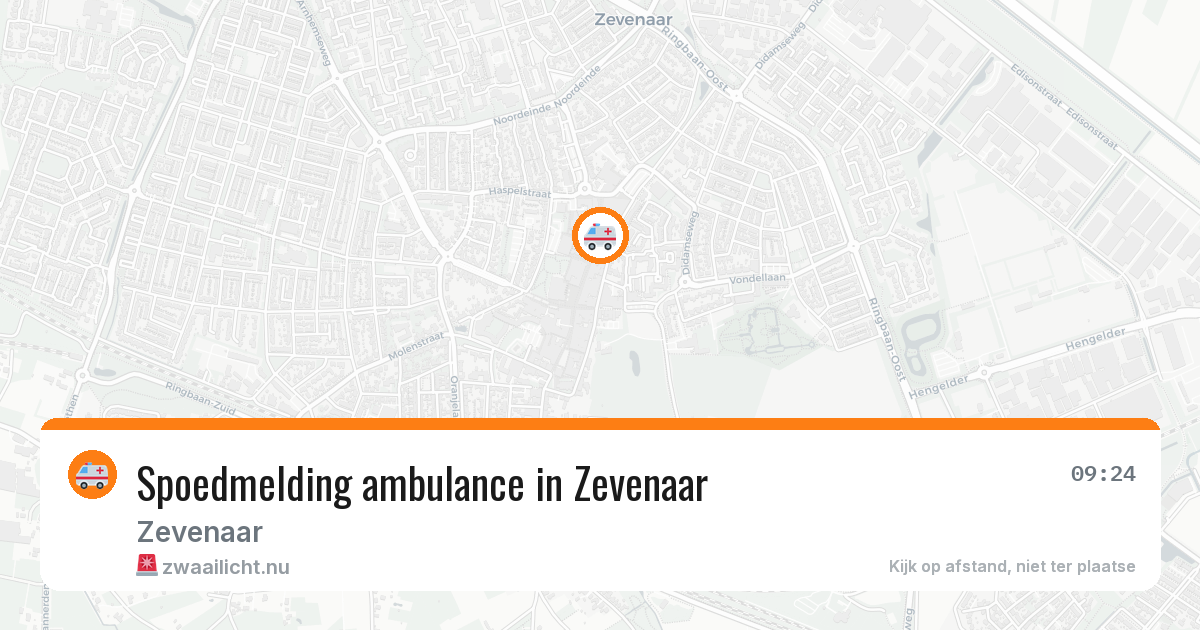Spoedmelding ambulance in Zevenaar — 21 jul 2026