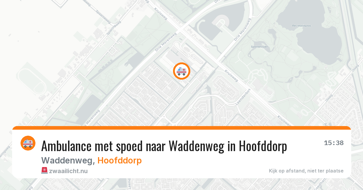 Ambulance met spoed naar Waddenweg in Hoofddorp — 23 jul 2026