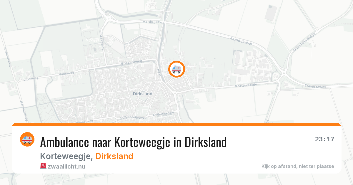 Ambulance naar Korteweegje in Dirksland — 18 jul 2026