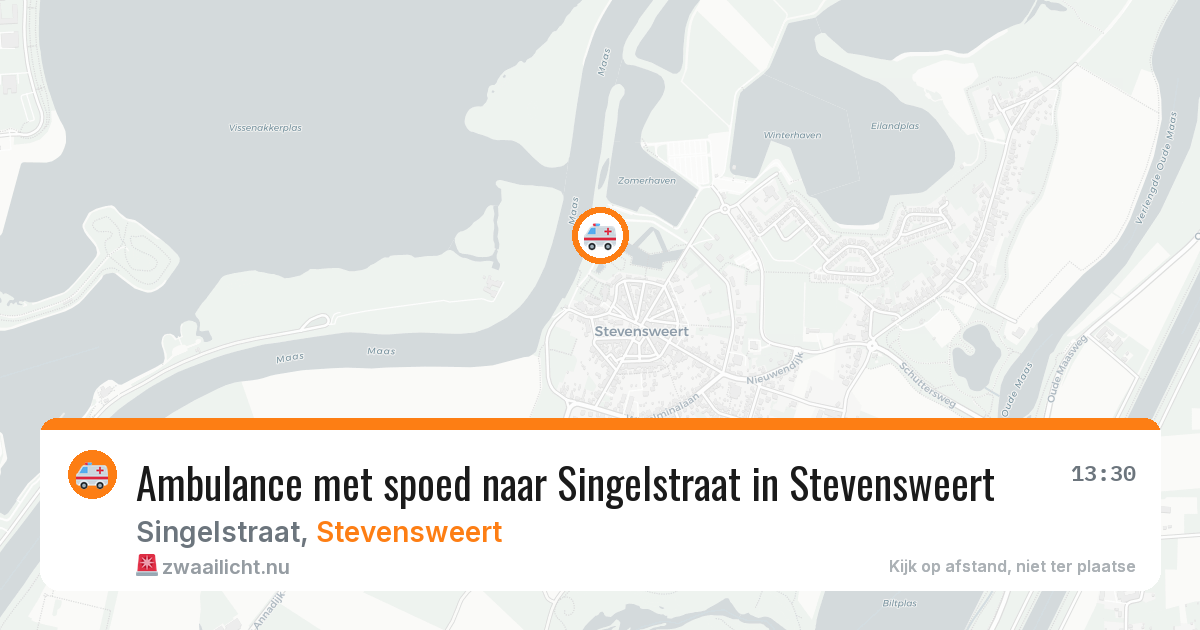 Ambulance met spoed naar Singelstraat in Stevensweert — 4 jul 2026
