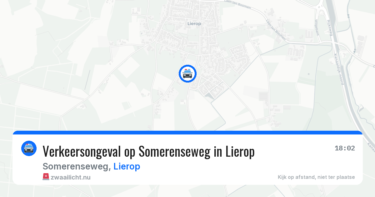 Verkeersongeval op Somerenseweg in Lierop — 19 jul 2026