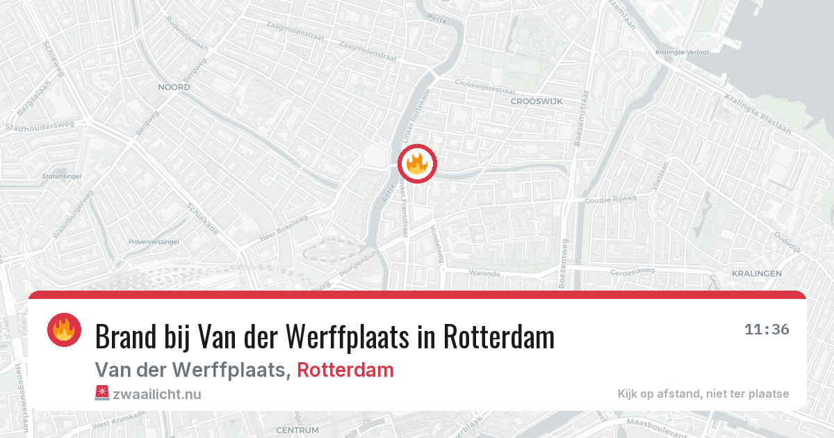 Brand bij Van der Werffplaats in Rotterdam — 4 jun 2026