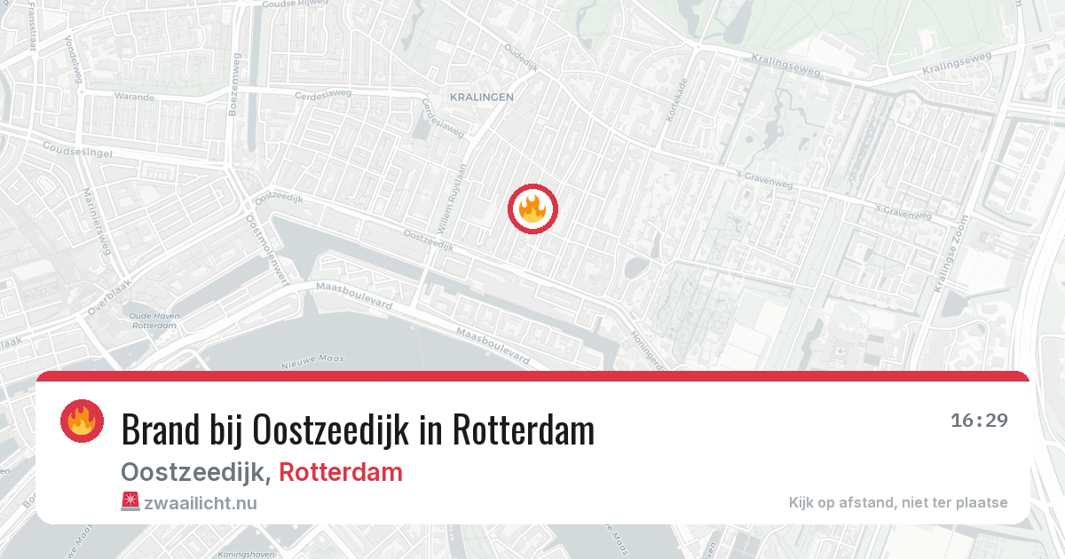 Brand bij Oostzeedijk in Rotterdam — 29 mei 2026