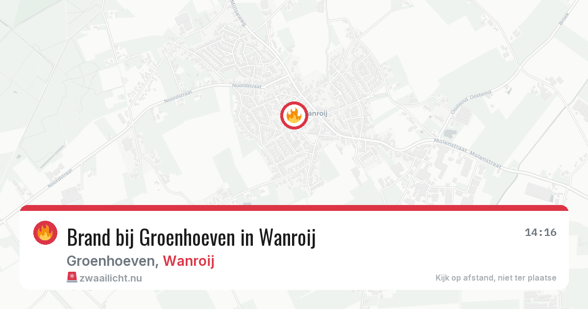 Brand bij Groenhoeven in Wanroij — 10 jul 2026