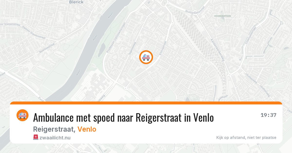 Ambulance met spoed naar Reigerstraat in Venlo — 1 jun 2026