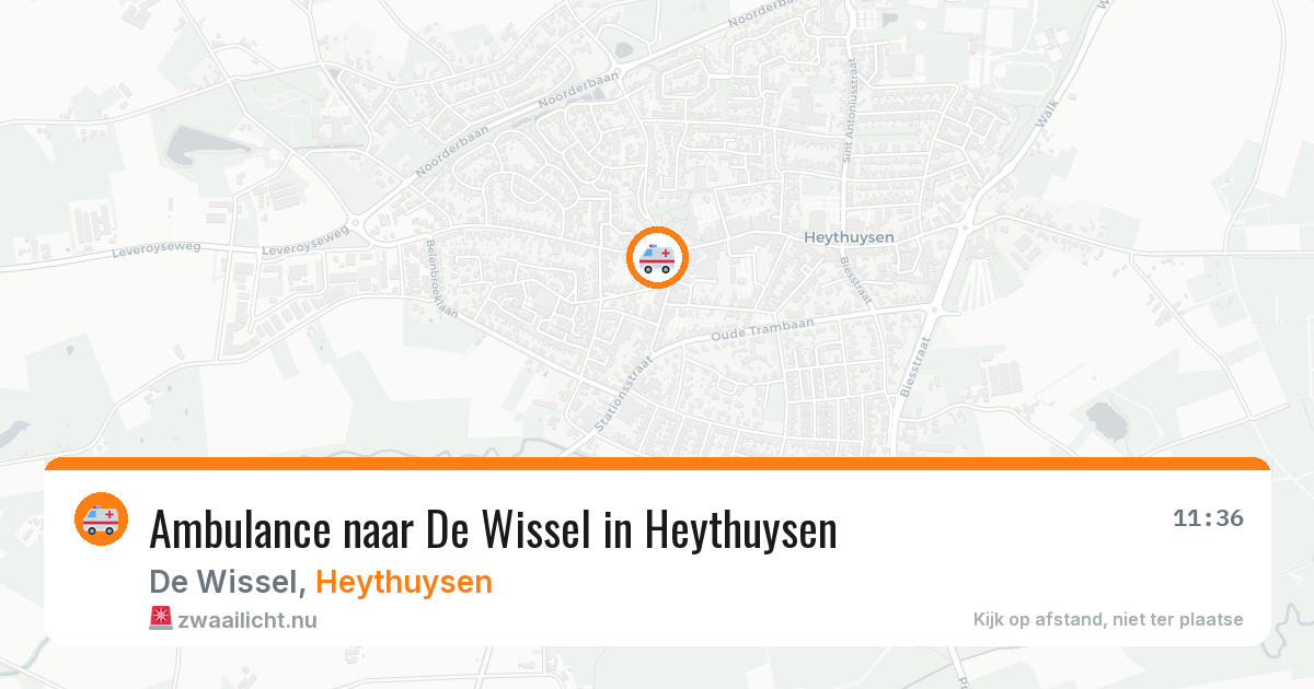 Ambulance naar De Wissel in Heythuysen — 17 jul 2026