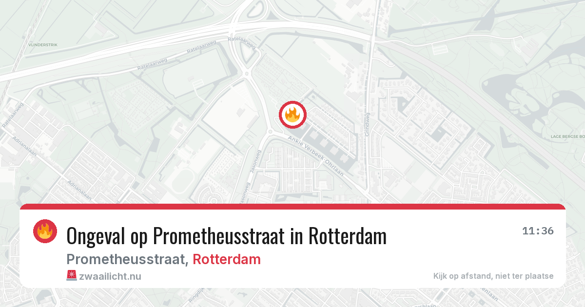 Ongeval op Prometheusstraat in Rotterdam — 21 mei 2026