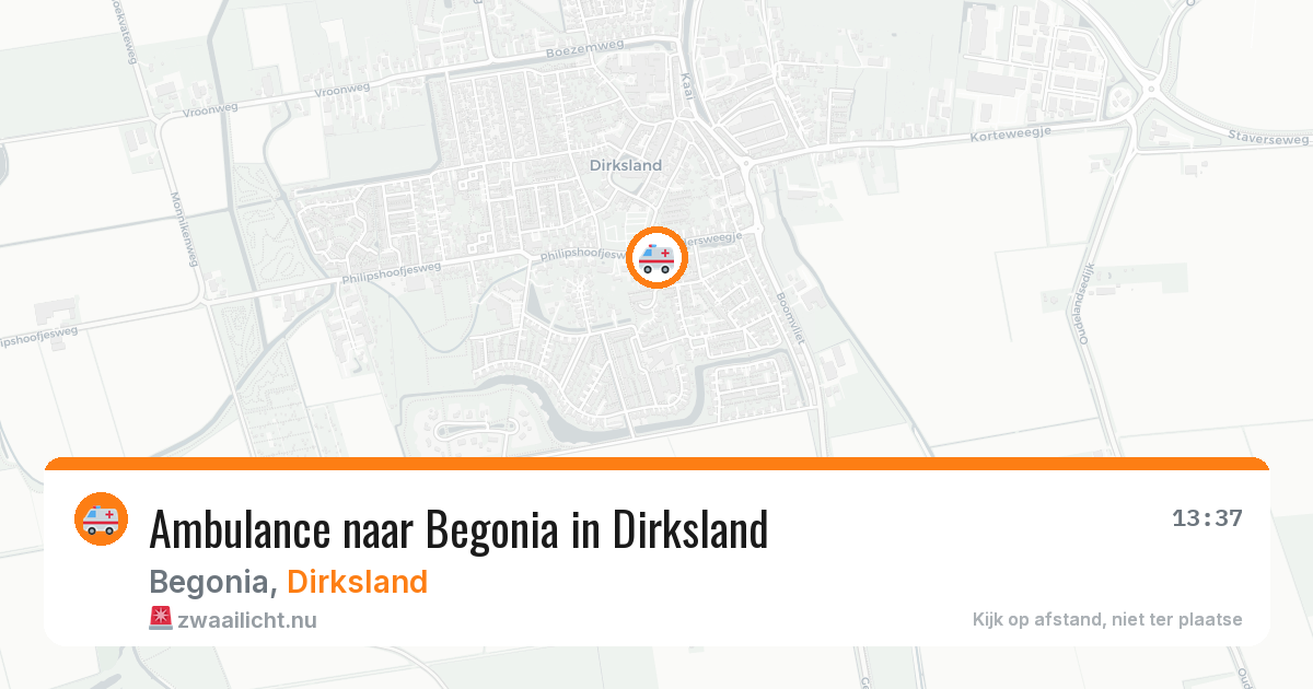 Ambulance naar Begonia in Dirksland — 19 mei 2026