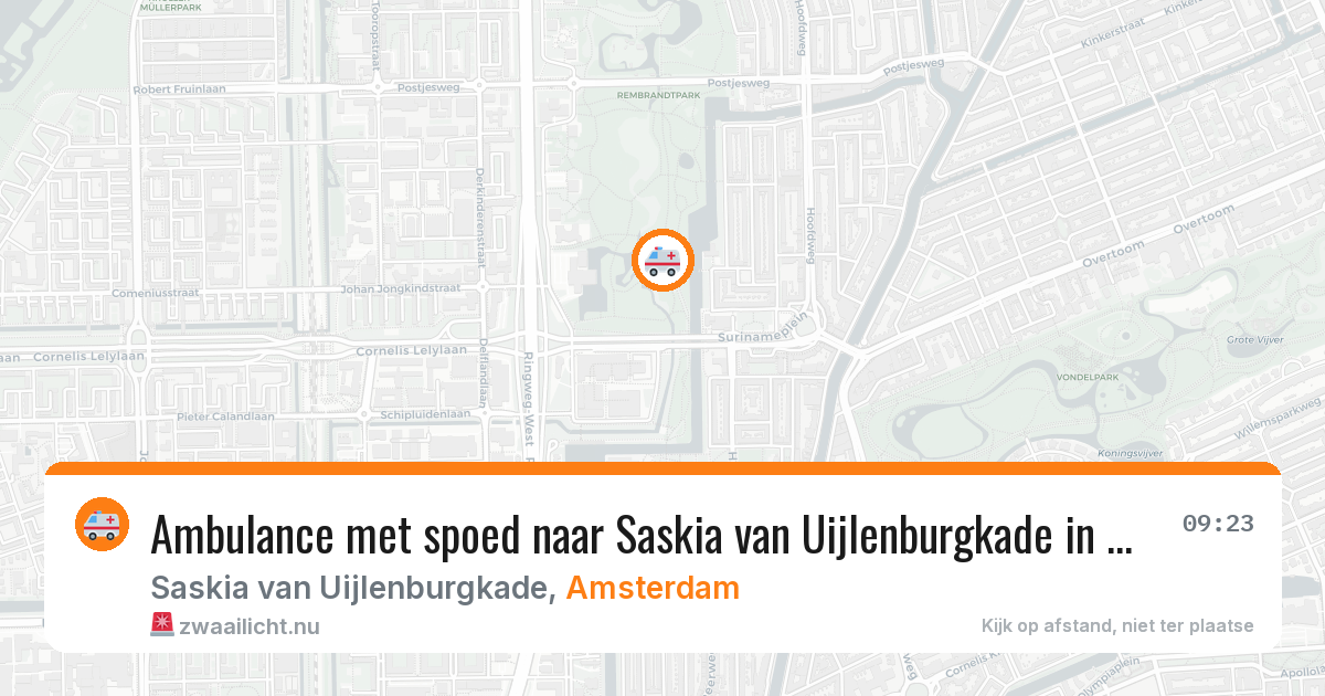 Ambulance met spoed naar Saskia van Uijlenburgkade in Amsterdam — 12 jul 2026