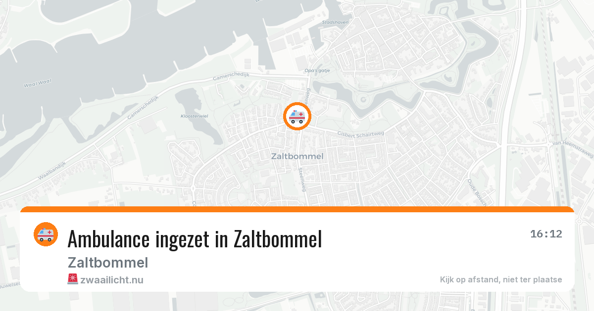 Ambulance ingezet in Zaltbommel — 9 apr 2026
