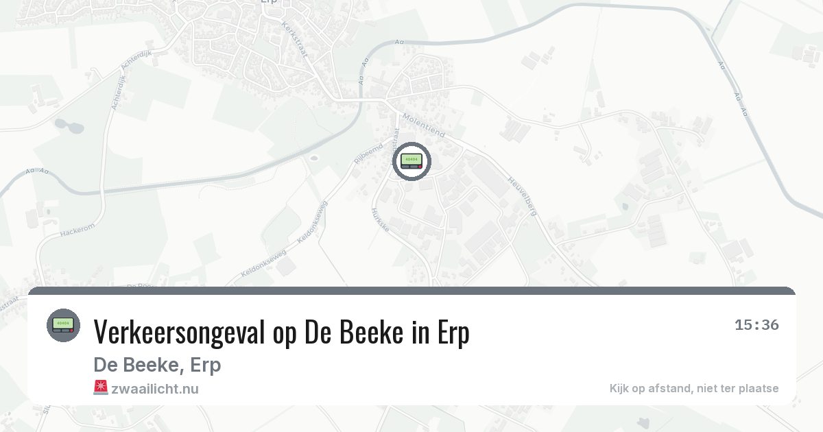 Verkeersongeval op De Beeke in Erp — 4 mrt 2026