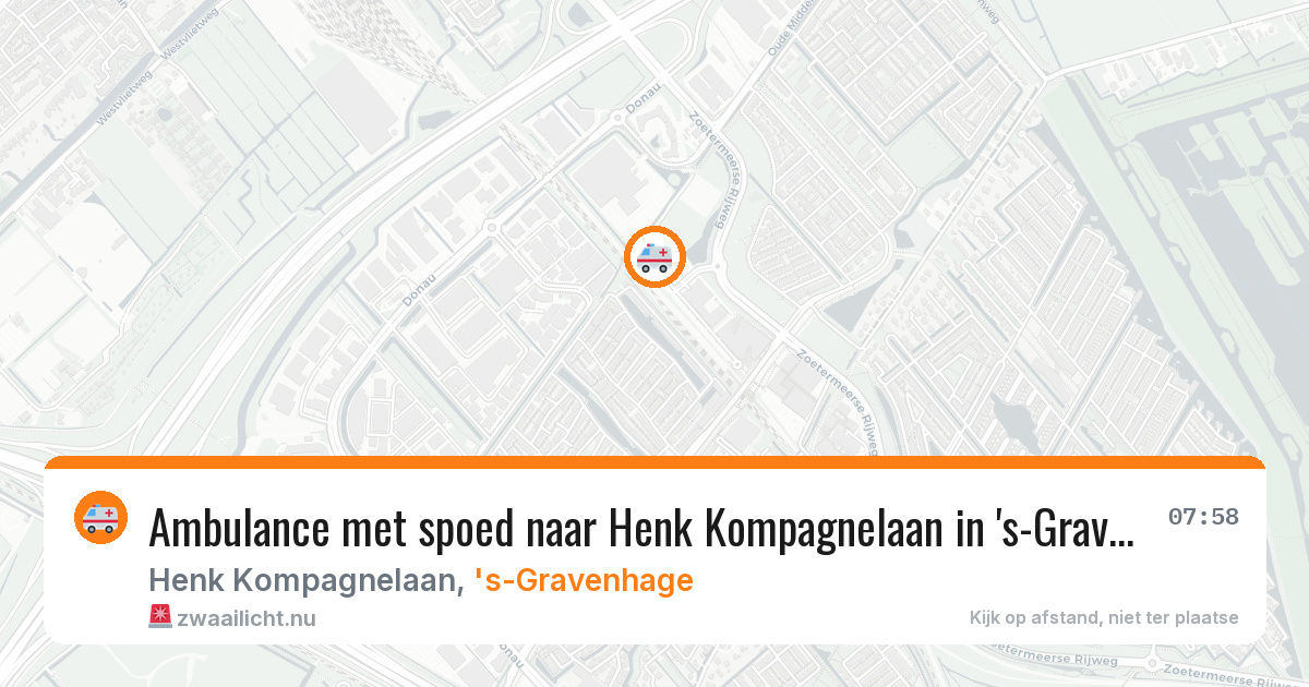 Ambulance met spoed naar Henk Kompagnelaan in 's-Gravenhage — 16 jul 2026