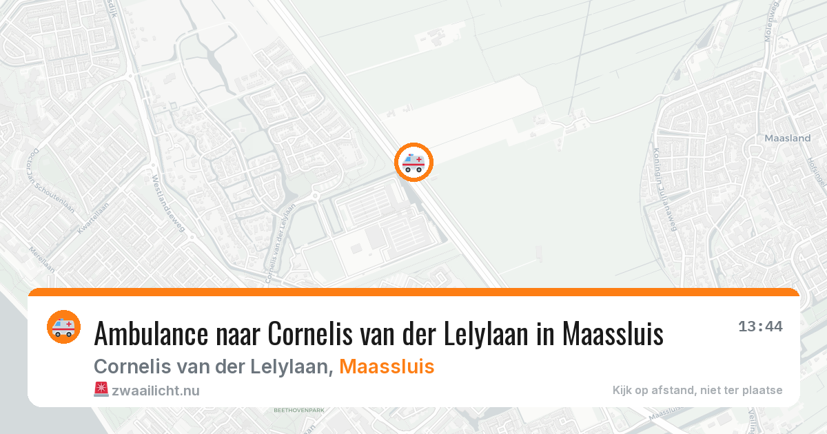 Ambulance naar Cornelis van der Lelylaan in Maassluis — 2 jun 2026