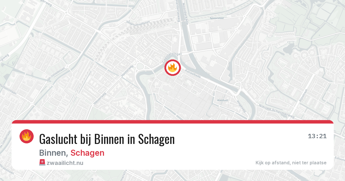 Gaslucht bij Binnen in Schagen — 17 jan 2026