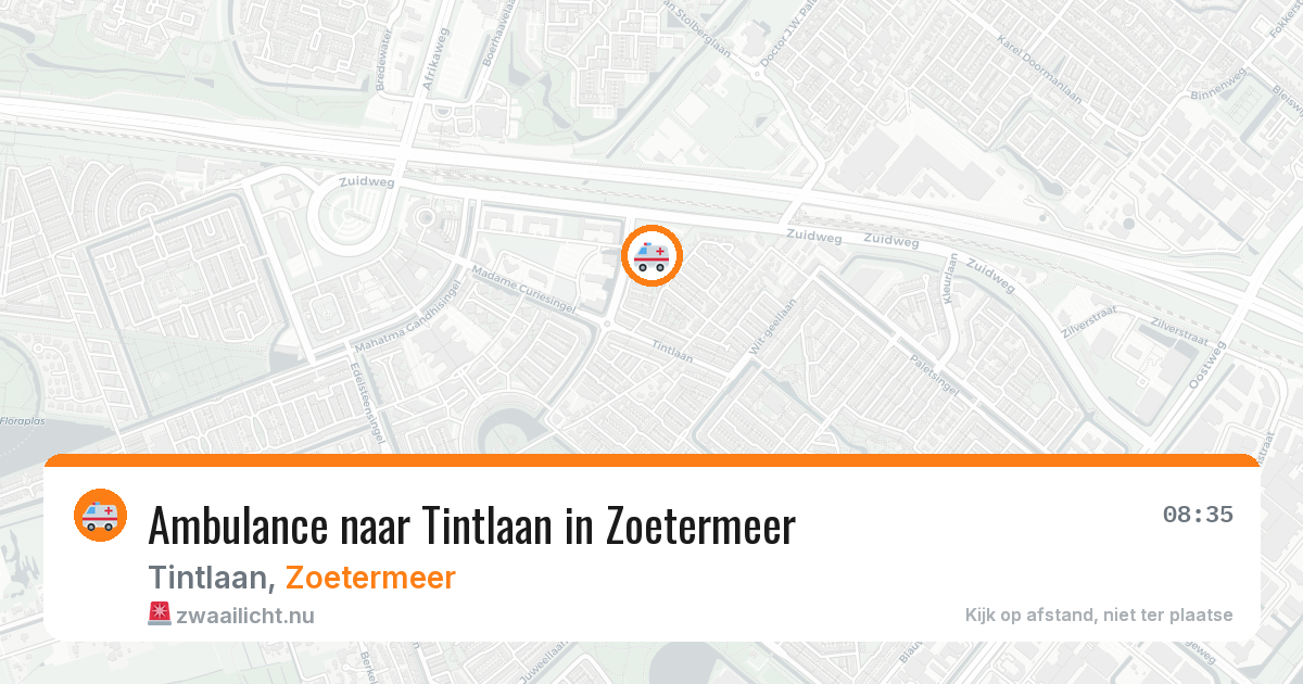Ambulance naar Tintlaan in Zoetermeer — 21 jul 2026