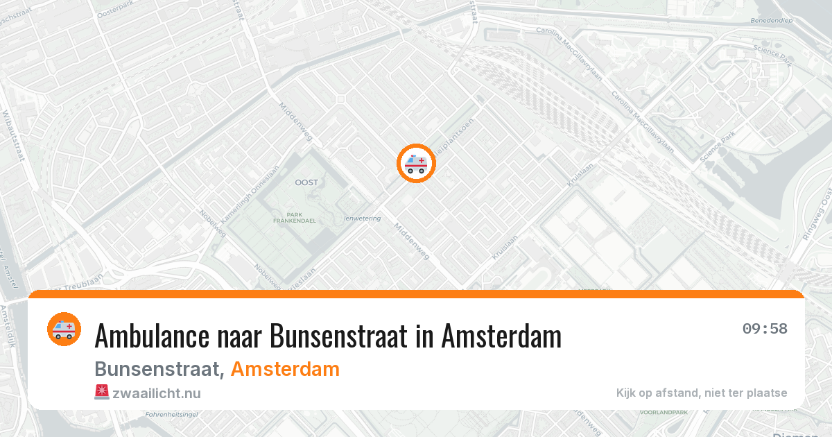 Ambulance naar Bunsenstraat in Amsterdam — 25 jul 2026