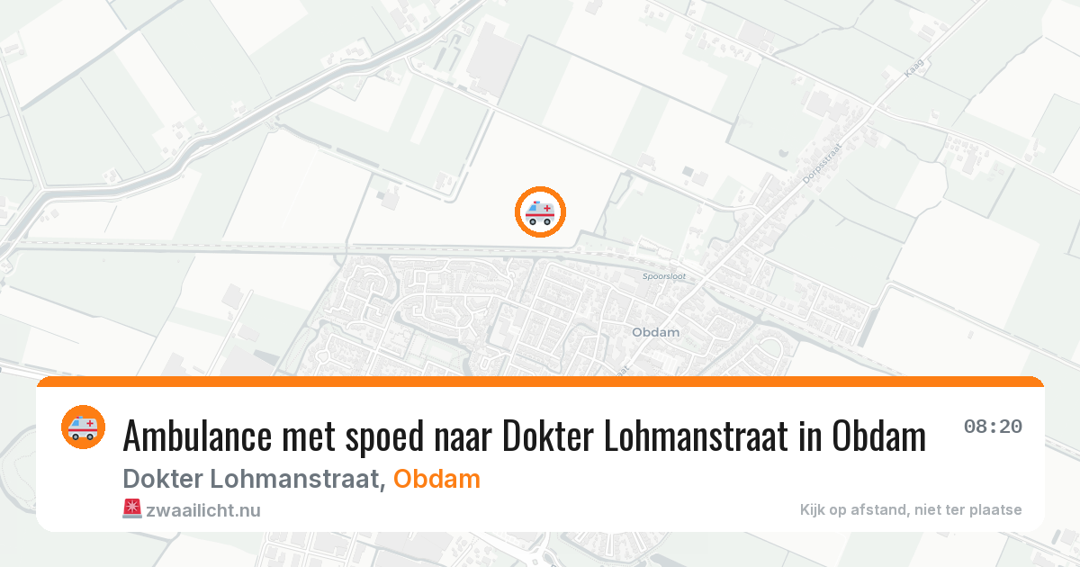 Ambulance met spoed naar Dokter Lohmanstraat in Obdam — 22 jul 2026