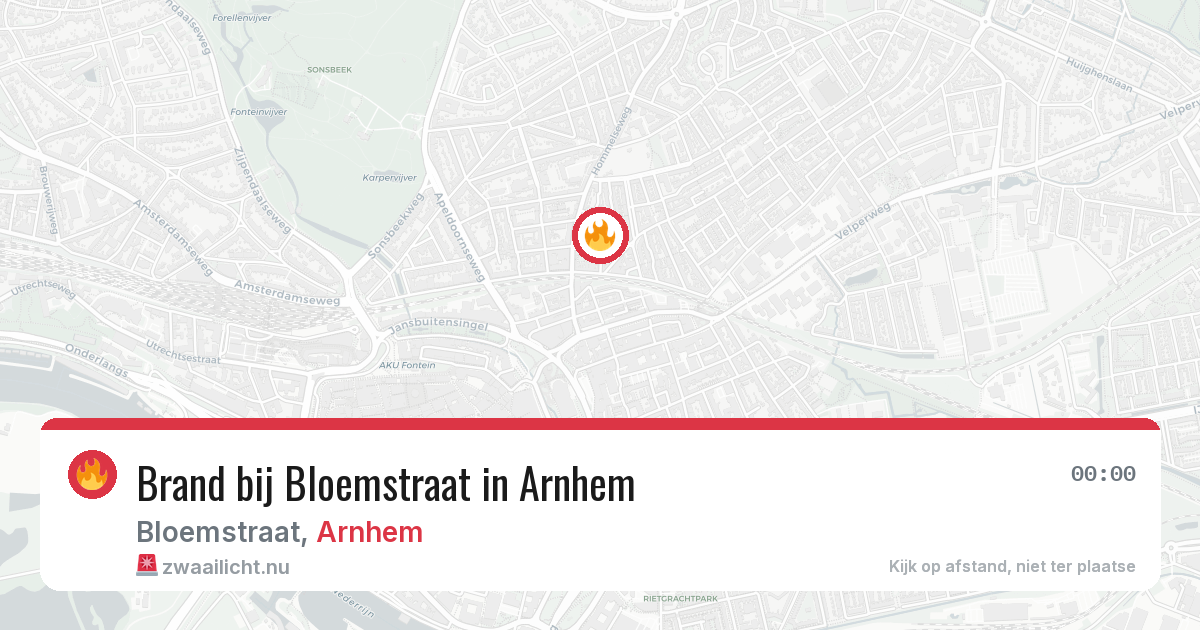 Brand bij Bloemstraat in Arnhem — 11 jul 2026