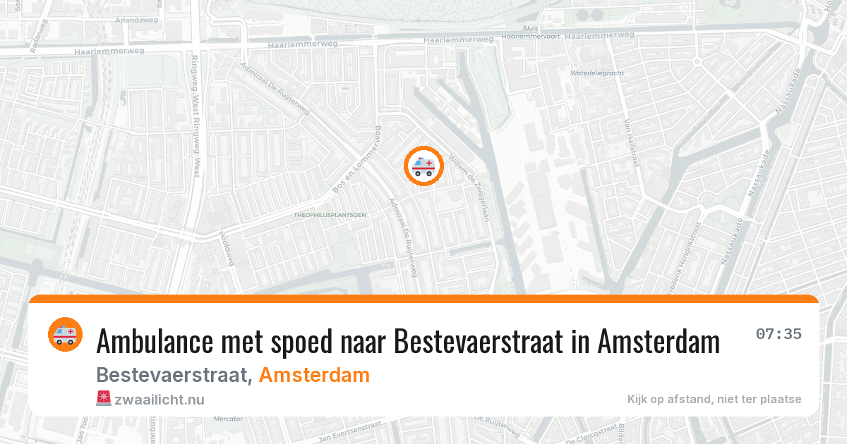 Ambulance met spoed naar Bestevaerstraat in Amsterdam — 30 mrt 2026