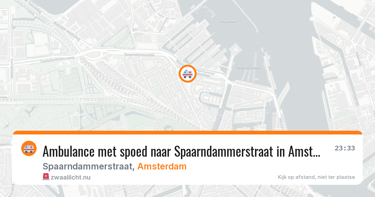 Ambulance met spoed naar Spaarndammerstraat in Amsterdam — 16 jul 2026
