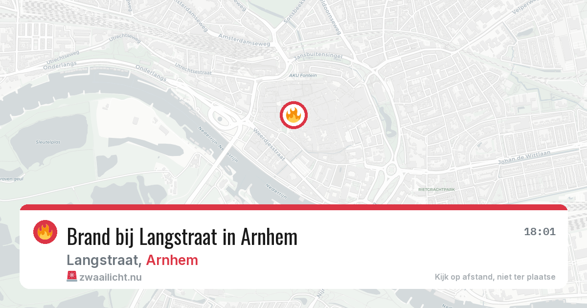 Brand bij Langstraat in Arnhem — 17 mrt 2026
