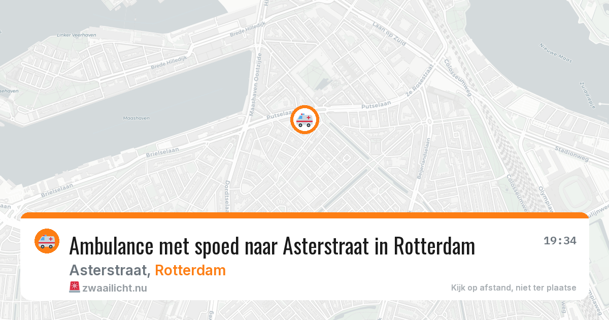 Ambulance met spoed naar Asterstraat in Rotterdam — 27 mei 2026
