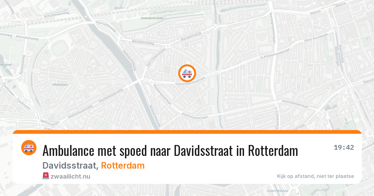 Ambulance met spoed naar Davidsstraat in Rotterdam — 5 jun 2026