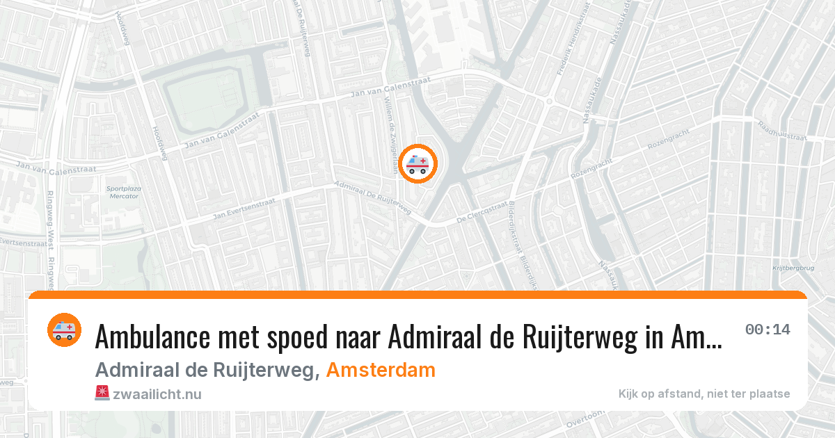 Ambulance met spoed naar Admiraal de Ruijterweg in Amsterdam — 7 apr 2026