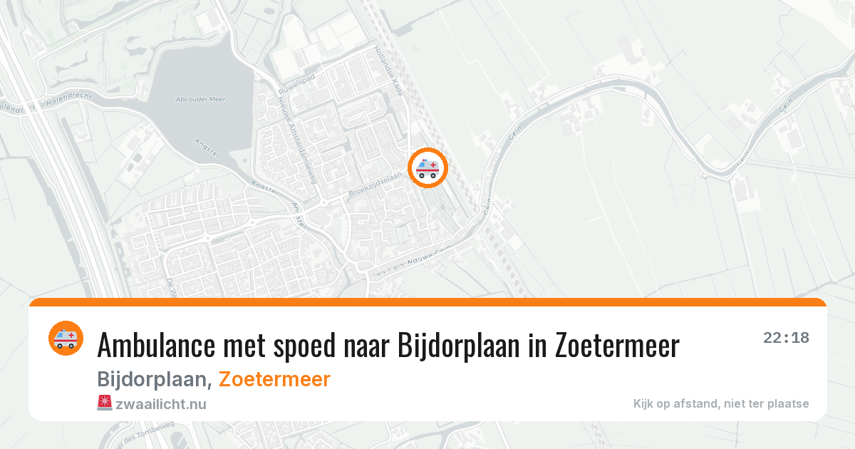 Ambulance met spoed naar Bijdorplaan in Zoetermeer — 21 jan 2026